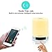 XBEIC Bluetooth 4.0 Speaker with Bedroom Table Lamp Nightlights for Kids Alarm Clock Dynamic Color Changing Mode Speakerphone TF Card Hands-Free Calls