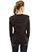 PattyBoutik Women's Hoodie Pocket Zip Up Jacket (Black S)