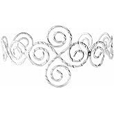 Caiyao Vintage Arabesquitic Boho Upper Arm Bracelet Cuff Bangle Gold Silver Adjustable Armband Jewelry for Women Jewelry