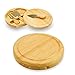 TOSCANA - a Picnic Time brand - Brie Cheese Board and Knife Set, Charcuterie Board Set, Wood Cutting Board, (Parawood)