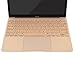Mosiso Protective Keyboard Skin for Macbook 12 Inch with Retina Display A1534, Gold