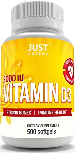 Vitamin D3 Supplement 500 Softgels :: 2000 IU :: Strong Bones & Immune Health :: The Benefits of The Sun in a Tiny Softgel :: 500 Days of Uninterrupted Supply :: Gluten Free