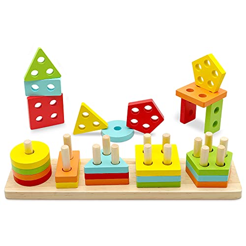 TOLOLO Montessori Toys for 1 2 3 Year Old Boys Girls, Educational