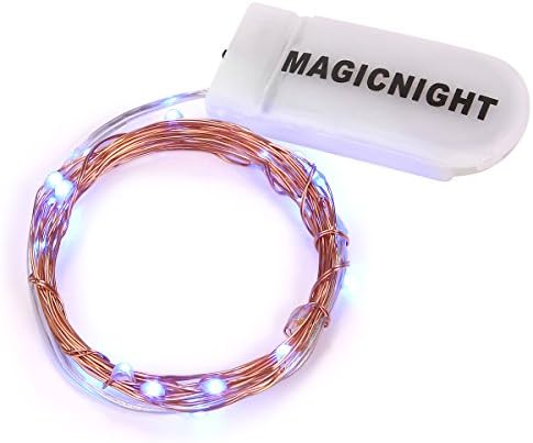 Magicnight LED Moon Lights 20 Micro Starry LEDs on Extra Thin Copper Wire,7 Ft (2M) for DIY Wedding Centerpiece or Table Decorations (Blue),Set of 3