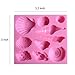 Kakasogo 2Pcs Large & Small Cute Seashell Ocean Shell Sea Life Silicone Mold for Fondant Chocolate Sugar Craft DIY Cake Candy Decorating Romantic Baking Mould