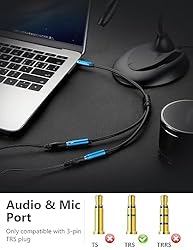 MillSO 3.5mm Headphone Splitter Adapter CTIA Audio