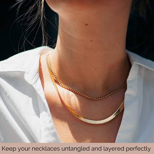 Necklet Double Necklace Layering Clasp, Gold Pricepulse