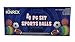 KINREX 4 PC Sports Ball Set - 1 Rainbow Playground Ball - 1 Football - 1 Soccer Ball - 1 Basketball - 1 Deluxe Ball Pump