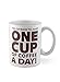 BigMouth Inc. One Cup of Coffee Gigantic Mug – Hilariously Huge 64 oz Ceramic Coffee Cup – Perfect for Gag Gift for Coffee Lovers