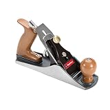 GreatNeck C4 Bench-Jack Plane | 9 Inch Plane, 2 Inch Cutter | Flattens or Reduces Wood Thickness | Useful Woodworking Tool | Adjustable to Control the Depth of Cut | Cast Iron Body & Wood Handles