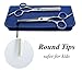 LIGICKY Baby Hair Cutting Scissors Set Professional Safety Round Tip Stainless Steel Hair thinning Shears Bang Hair Scissor for Kids/Salon/Home