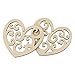NUOLUX Heart Shaped Wooden Hanging Ornament Decoration with String 10pcs