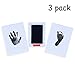 Locisne 3Pack Handprint and Footprint Ink Pads Without Ink-Touch,Safe Print Kit for Baby and Pets 3 Large Ink Pads+ 6 Imprint Cards