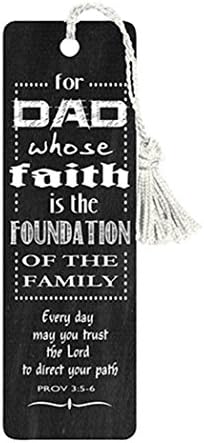 VerseMark Dad's Faith if the Foundation of the Famly Bookmark, 5 Inch, Pack of 6