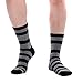 Hiking Crew Socks for Men, MEIKAN Stripe Cotton Fashion Athletic Socks 1, 3, 4, 7 Pack
