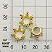 iloveDIYbeads 60pcs Mixed Antique Silver Bronze Gold 3D King Crown Loose Spacer Bead,Craft Supplies Crown Charms for Jewelry Making Accessory Findings (M264)