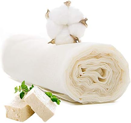 Cheesecloth Unbleached Cheesecloth Ultra Fine Mesh Perfect for Cooking,Nut milk Filter,Cheese Making,Wine Making Broth Strainer Washable and Reusable Food Filter/Strainer (17.7X17.7)