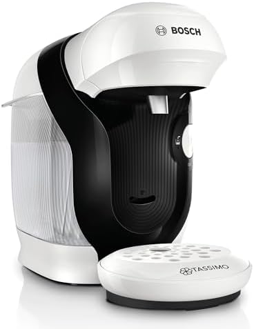 Tassimo Style friendly Kapselmaschine TAS114E, über 70 Getränke, geeignet für alle Tassen, vollautomatisch, nachhaltig, platzsparend, 1400 W, weiß