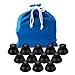 Cupping Therapy Sets, Cupping Vacuum Suction Cups 12Pcs Silicone Cups Massage for Anti Cellulite with Portable Bag for Body Massage,Muscle Relaxation,Pain Relief,Deep Tissue Myofascial Release-Black