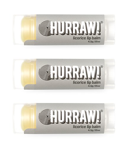 HURRAW Licorice (3 Pack) Lip Balm: Organic, Certified Vegan, Certified Cruelty Free, Non-GMO, Gluten Free, All Natural â€“ Luxury Lip Balm Made in The USA â€“ Licorice (3 Pack)