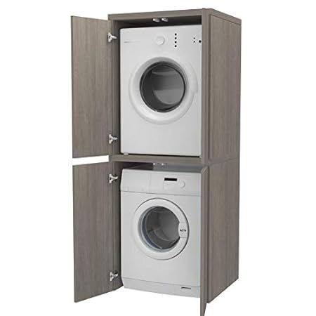 Veca Mobile Colonna Con Ante Coprilavatrice In Legno Copri Lavatriceasciugatrice Diversi Colori Anche Su Misura Lavanderia Bagno Rovere