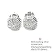 Diamond Simulated Micro Pave Octagon Screw Back Earring SHS 465 S