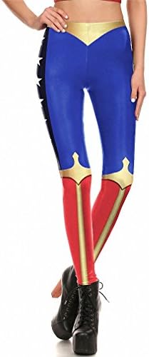 Fashion Spring Wonder Leggings Women Girls Legging Comic Cosplay Female Print Slim Leggins KDK1692 L