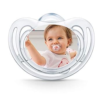 NUK Freestyle Fotoschnuller zum selbst Gestalten, Silikon, BPA-frei, (0-6 Monate, Transparent), myNUK1017P