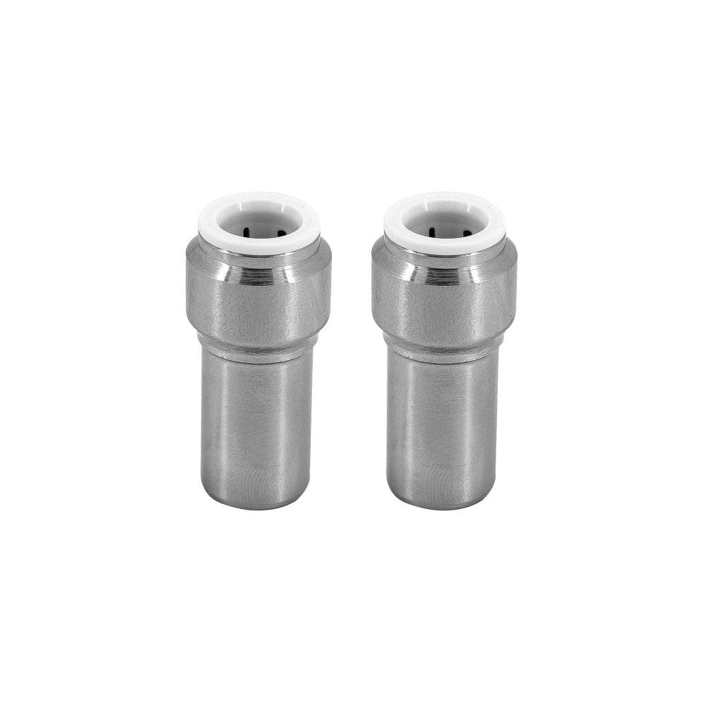 Radiator Valve 15mm x 10mm Push fit Chrome Speedfit Reducer Straight x 2