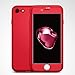 Spigen Thin Fit 360 iPhone 7/8 Case with Exact Slim Full Body Protection and 2 Packs of Tempered Glass Screen Protector for iPhone 7/8 - Red
