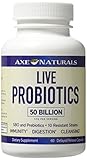 Dr. Axe- LIVE PROBIOTIC-Best For Boosted Immune System, Improved Digestion & Improved Skin- With 50 Billion CFU Per Serving, Bifidobacterium Bifidum, SBO Probiotics, Prebiotic Inulin- 60 Capsules