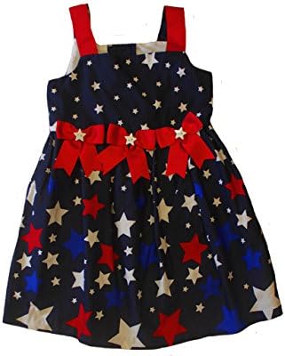 Jessica Ann Patriotic Ribbons and Stars Dress, 4T