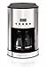 KRUPS KM730D Breakfast Set Coffee Maker Machine with Brushed and Chrome Stainless Steel Housing, 12-Cup, Silver