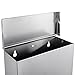 (1 Pack) Sanitary Napkin Disposal Receptacle with Key and Lock - 304 Grade Heavy Duty Stainless Steel - 1.8 Gallon Capacity