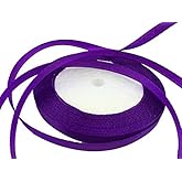 Solid Color Satin Ribbon 1/4",25yds (Purple)