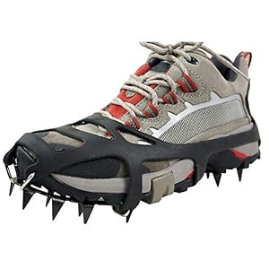 Cales De Traction Glace Winter De Tourking Universal 18 Dents, équipement D’escalade Crampons Pinces à Glace Crampon Ice…