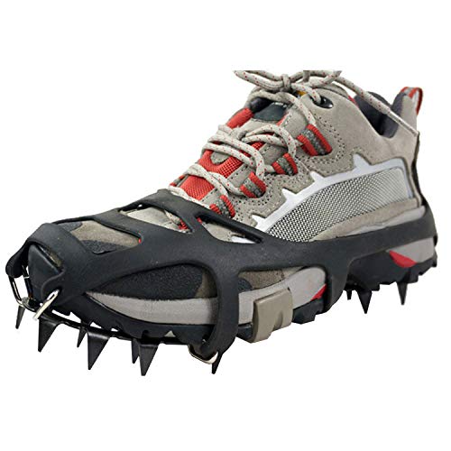 Cales De Traction Glace Winter De Tourking Universal 18 Dents, équipement D’escalade Crampons Pinces à Glace Crampon Ice…