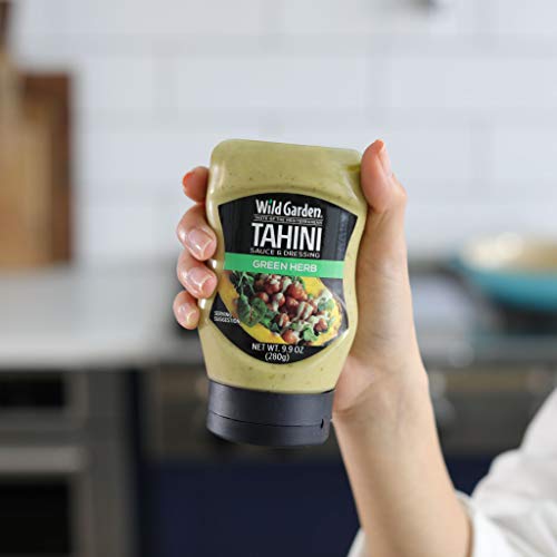 Wild Garden Sauce & Dressing, Easy Squeeze 6 packs (Green Herb Tahini)