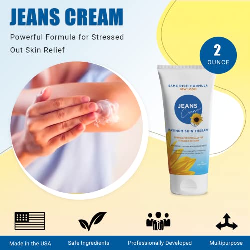 Jeans Maximum Skin Therapy Cream with Aloe & Vitamin E. Moisturizing Cream for Dry & Sensitive