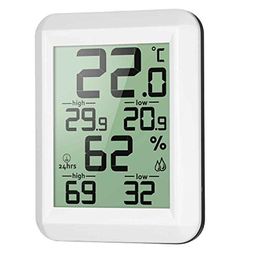 MuLuo Digital LCD Thermometer Hygrometer Electronic Temperature Humidity Meter MIN/MAX Records Indoor Weather Station