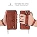 Petocase Compatible iPhone XS Max Wallet Case, Multi-Functional PU Leather Zip Wristlets Clutch Detachable Magnetic 13 Card Slots 4 Cash Purse Protection Back Cover for Apple iPhone 10S Max 6.5