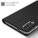 Huawei P20 Pro case, KuGi Huawei P20 Pro case, ultra-thin DD style PU Cover + TPU Back stand Case For Huawei P20 Pro smartphone(Black)