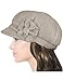Dahlia Women's Flower Accent Wool Blend Newsboy Hat Cap