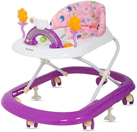 Baybee Moana Comfy Baby Walker with Adjustable Height Walkers for Babies/Kids -Fun Toys & Activities for Babies/Childs (6 Months to 2 Years)- Pink