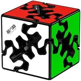 Cuberspeed 2x2 Gear Cube Speed Cube Black with Tiles Stickerless Gear Magic Cube 3D Puzzle Twisty 3D Puzzle Brain Teasers Puzzles Toys (2x2 Gear)