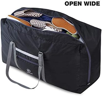REDCAMP 100L Foldable Extra Large Duffle Bag 31 Inch, Lightweight Travel Duffel Bag with Adjustable Strap for Men Women, Black/Dark Blue/Red 5 REDCAMP 100L Foldable Extra Large Duffle Bag 31 Inch, Lightweight Travel Duffel Bag with Adjustable Strap for Men Women, Black/Dark Blue/Red