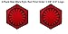 (2-Pack) Star Wars Kylo Ren First Order Logo Iron/Sew-On Embroidered 3 3/8