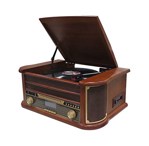 Denver MRD-51 DAB+, FM/AM radio met cd, cassette- en platenspeler, houtlook - Image 3