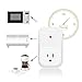 Ameky WiFi Timer Plug Remote Control Sockets Programmable Electrical Outlet Switch Smart Socket Controlled Via Android/iOS APP US Standard Smart Home Automation with 3 Modes, White