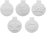 New Hampshire Craftworks Christmas Ball Ornament Collection Number 1 - Set of 5 - Host Your Own Ceramic Painting Party